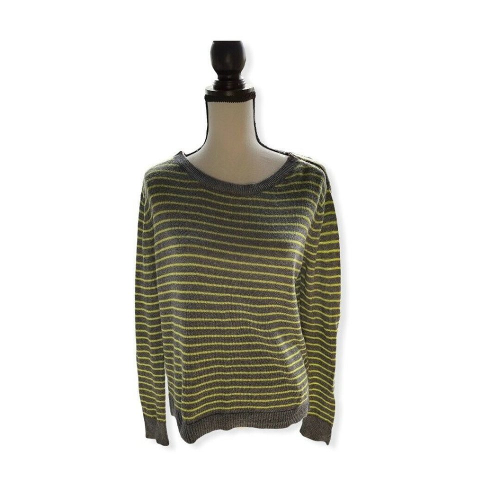 American eagle sweater medium, AE Yellow Grey sweater, Medium Zippers Side Slits